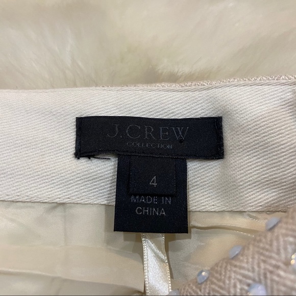 J. CREW Collection Ivory Linen Bonded Skirt - Picture 4 of 6